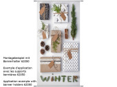 textile banner winter gift boxes Winter 180 x 90cm